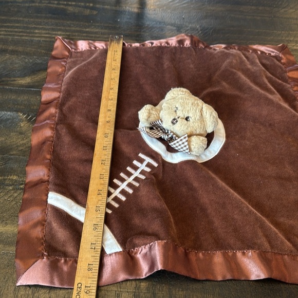 Bearington Baby Collection Large Bear Football Themed Lovey Security Blanket - Picture 7 of 9